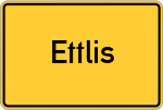 Place name sign Ettlis, Kreis Kempten, Allgäu
