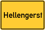 Place name sign Hellengerst