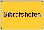 Place name sign Sibratshofen