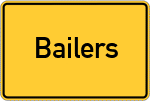 Place name sign Bailers