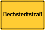 Place name sign Bechstedtstraß