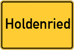 Place name sign Holdenried