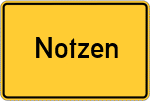 Place name sign Notzen