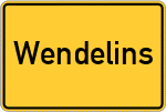 Place name sign Wendelins