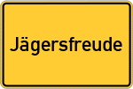 Place name sign Jägersfreude