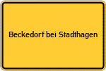 Place name sign Beckedorf bei Stadthagen