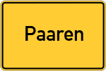 Place name sign Paaren