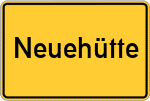 Place name sign Neuehütte