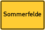 Place name sign Sommerfelde