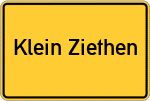 Place name sign Klein Ziethen
