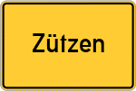 Place name sign Zützen, Niederlausitz