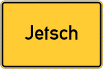 Place name sign Jetsch