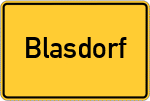 Place name sign Blasdorf
