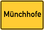 Place name sign Münchhofe