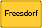 Place name sign Freesdorf