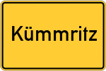 Place name sign Kümmritz
