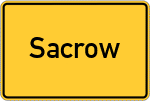 Place name sign Sacrow