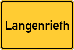 Place name sign Langenrieth