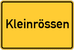 Place name sign Kleinrössen