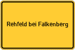 Place name sign Rehfeld bei Falkenberg, Elster