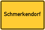 Place name sign Schmerkendorf