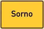 Place name sign Sorno