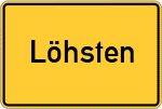Place name sign Löhsten