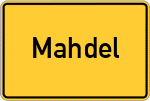 Place name sign Mahdel
