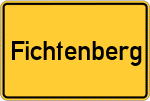 Place name sign Fichtenberg, Elbe