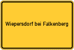 Place name sign Wiepersdorf bei Falkenberg, Elster