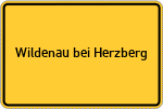 Place name sign Wildenau bei Herzberg, Elster