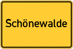 Place name sign Schönewalde, Niederlausitz