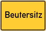 Place name sign Beutersitz
