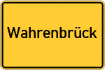 Place name sign Wahrenbrück