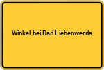 Place name sign Winkel bei Bad Liebenwerda