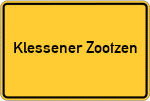 Place name sign Klessener Zootzen
