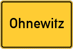 Place name sign Ohnewitz