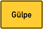 Place name sign Gülpe
