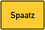 Place name sign Spaatz