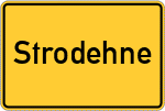 Place name sign Strodehne