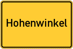 Place name sign Hohenwinkel