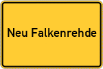 Place name sign Neu Falkenrehde
