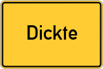 Place name sign Dickte