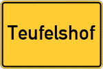 Place name sign Teufelshof