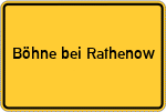Place name sign Böhne bei Rathenow