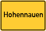 Place name sign Hohennauen