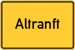 Place name sign Altranft