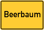 Place name sign Beerbaum