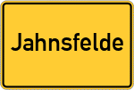 Place name sign Jahnsfelde