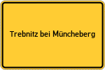 Place name sign Trebnitz bei Müncheberg